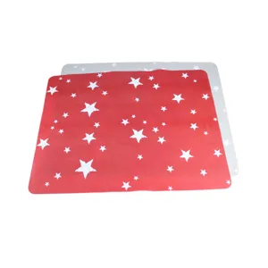 Large food grade silicone pastry mat for baking pizza and kneading dough with star pattern.