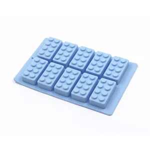 Molde de hielo de bloque de silicona, bandeja flexible y contenedor de comida.