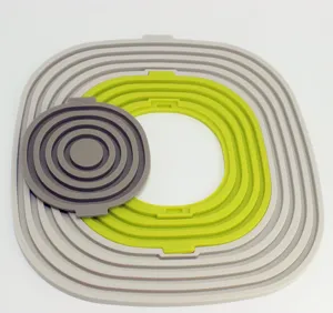 Multifunctional silicone heat insulation pad set, high temperature resistant pot and cup mat.
