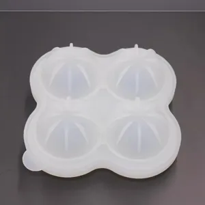 5cm 4 cavity sphere silicone ice mold round ice ball maker tray for whiskey cocktail drinks