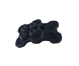 Molde de Hielo de Calavera 3D de Silicona Bandeja para Cubitos Coctel Fiesta Bar Negro
