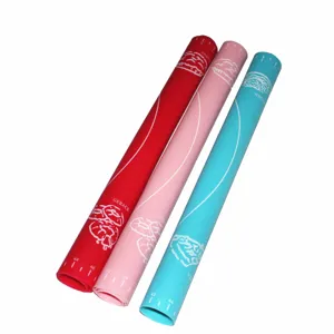 Thickened silicone baking mat set with measurement scales in red, pink, and blue colors.