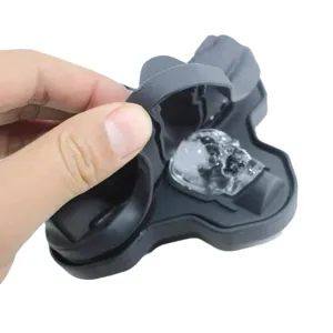 Molde de silicona con diseño de calavera 3D para cubitos de hielo, whisky y cócteles.