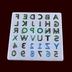 DIY siliconen letter en cijfer mal voor kristal epoxyhars gietwerk ambachten decor.