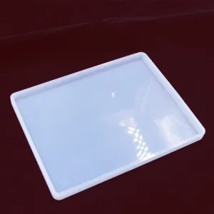Silicone rectangular tray mold for DIY resin casting, craft display making and coaster.