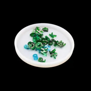 Durchsichtige gruene blaue Harz Buchstaben Nummern Anhaenger DIY Bastelzubehoer Set.