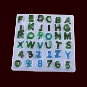 DIY siliconen letters en cijfers hars mal set voor epoxy ambachten en decoratie.