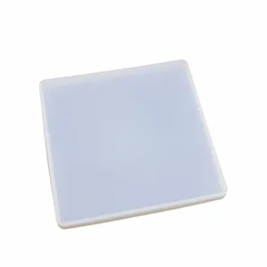 Clear silicone mold for DIY epoxy resin casting, square tray and coaster making tool.