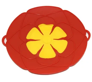 26cm silikon ueberlaufschutz topfdeckel, rot gelbe hitzebestaendige kuechen deckel fuer topf.