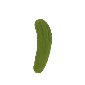 Detailed view of the cute cucumber silicone wine stopper, showing green vegetable shape.