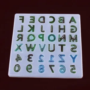 DIY siliconen letters cijfers hars mal voor kristal epoxy hars ambacht en decoratie.