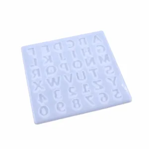 Siliconen mal met letters en cijfers voor DIY epoxy hars gietwerk en creaties.