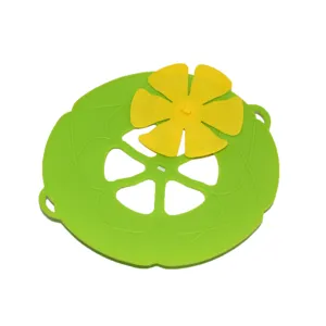 Couvercle anti-debordement en silicone pour casserole avec event de vapeur fleur.