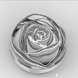 Rose ice mold silicone detail view showing intricate petal shape and 3D design features