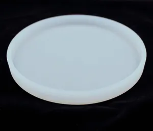 Runde Silikonform für DIY Kristall-Epoxidharz-Basteln, weißer transparenter Ständer.
