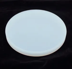 Runde Silikonform fur DIY Kristall Epoxidharz Handwerk, weiße kreislufige Displayform Detailansicht.