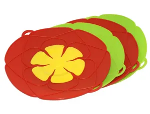 Couvercle anti debordement en silicone fleur pot cuisine protection anti ebullition