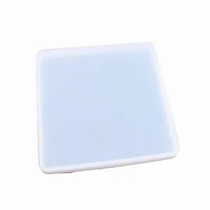 Square silicone mold for DIY resin casting, crystal epoxy tray detail, flexible tool.