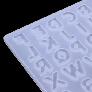 Siliconen alfabet mal voor DIY kristal epoxy hars ambachten, heldere letter vorm.