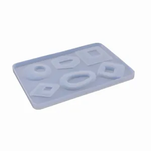 Blauwe siliconen DIY epoxyhars mal geometrische vormen knutselaccessoire gereedschap