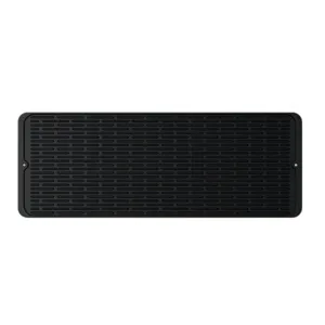 Tappetino scolapiatti da cucina in silicone nero, cuscinetto antiscivolo resistente.