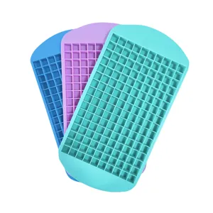 Set di vassoi per ghiaccio in silicone da 160 griglie, stampo per cubetti flessibile.