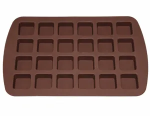 Brown square silicone baking mold for chocolate mousse cake making kitchen tool accessory item
