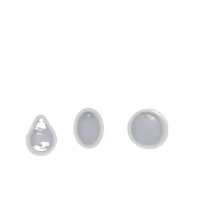Stampi in silicone trasparente per resina, creazione di ciondoli fai da te con fori per gioielli.