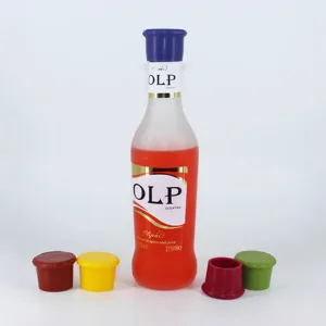 Multi-color silicone wine bottle stoppers, food grade leak-proof caps for sealing bottles.