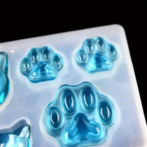 DIY Cat Paw Silicone Mold Resin Epoxy Pendant Mold Craft Making Tool Cute Animal Mold