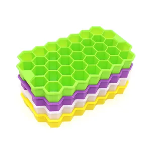 Vassoi per cubetti di ghiaccio in silicone a nido d'ape colorati, stampo flessibile fai-da-te 37.