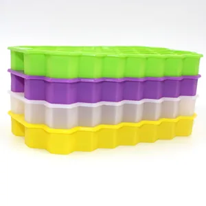 Vassoio per cubetti di ghiaccio in silicone a nido d'ape impilabile 37 griglie stampo.