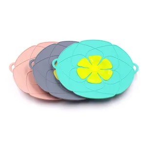 Couvercle anti debordement en silicone pour casserole cuisine resistant a chaleur 26cm