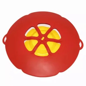 coperchio paraschizzi in silicone rosso da 26 cm per pentole e padelle cucina