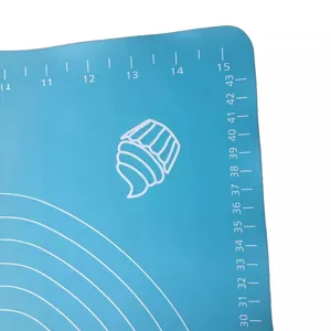 Food-grade silicone kneading mat with measurement scales, non-slip baking pastry mat for kitchen.