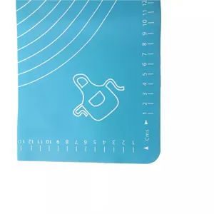 Food-grade silicone kneading mat with scale lines, non-stick baking pastry mat for kitchen use.