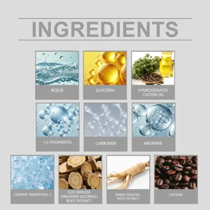 EELHOE scalp essence set ingredients list detail graphic showcasing active nourishing formulas.