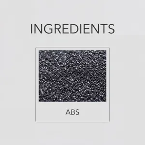 Primer plano detallado que muestra claramente la calidad y textura de plastico ABS.