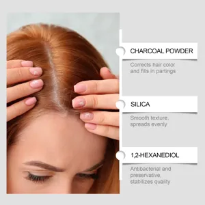 Polvere per ritocco radici per copertura attaccatura e riempimento riga, look naturale.