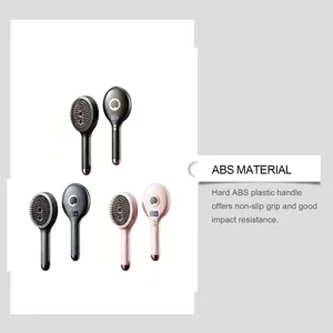Spray scalp massage hair brush with ABS material handle, portable anti-slip design for daily hair care.