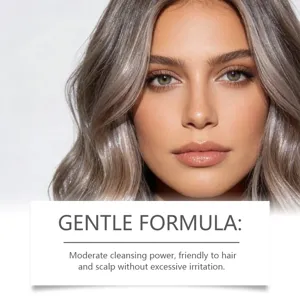 Sanftes Formel-Haarshampoo im Detail, bietet mässige Reinigungskraft für Kopfhaut und Haar.