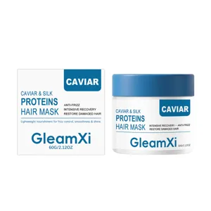 GleamXi Caviar & Silk Proteins Hair Mask 60g for Frizz Control and Deep Repair Nourishment
