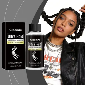 GleamXi Ultra Hold Wig Glue Hair System Adhesive Waterproof Lace Front Wig Liquid Adhesive For Hairpieces Styling