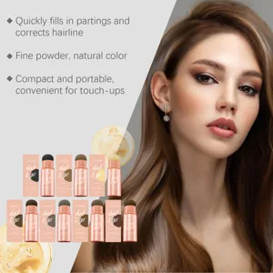 Polvere per attaccatura capelli stick, ritocco rapido delle radici e copertura naturale.