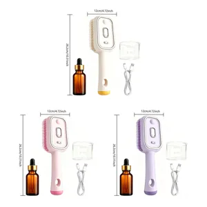 Set di pettine per massaggio del cuoio capelluto elettrico con funzione nebbia e misurino per capelli.