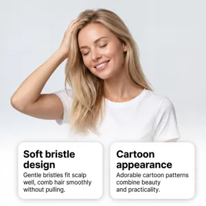 Spazzola shampoo in silicone morbido per massaggio cuoio capelluto, setole delicate per cura.