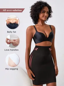 High waist seamless shaping skirt for tummy control and hip lifting. Comfortable body shaper.