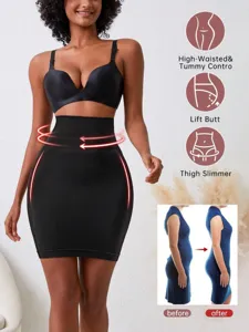 High waist seamless tummy control shapewear skirt body shaping butt lifter slim hip skirt