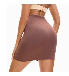 High-waist seamless shaping skirt detail showcasing back curve and body contouring fit.