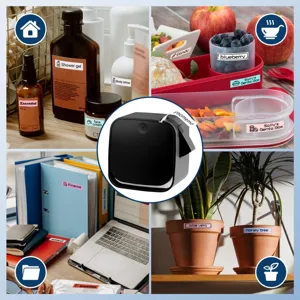 Tragbarer Bluetooth Etikettendrucker für Büro und Haushalt, Mini Thermodrucker für Etiketten.